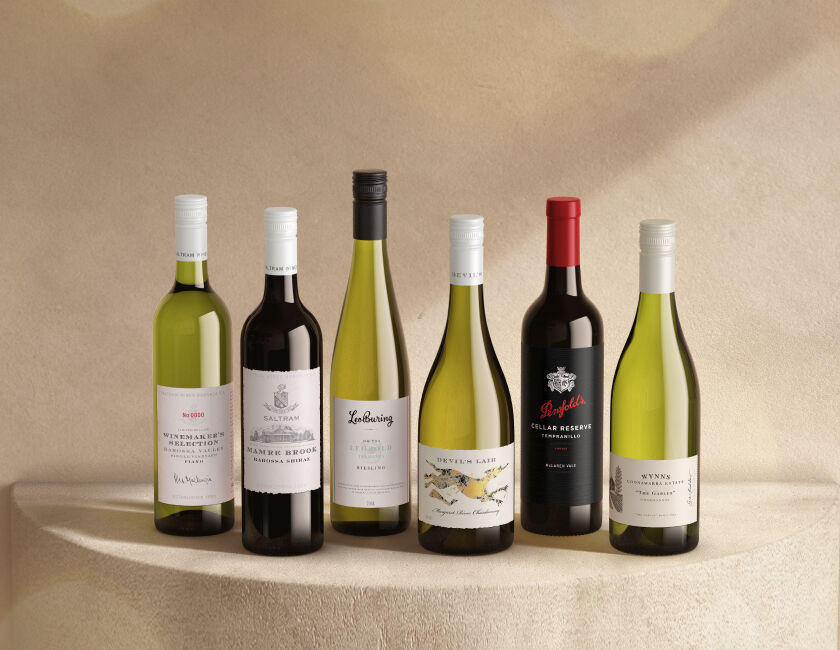 6 bottles of red and white wines